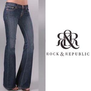 Rocking & Republic Jeans Dark Blue with Light Blue Emblem Low Key Look Like New